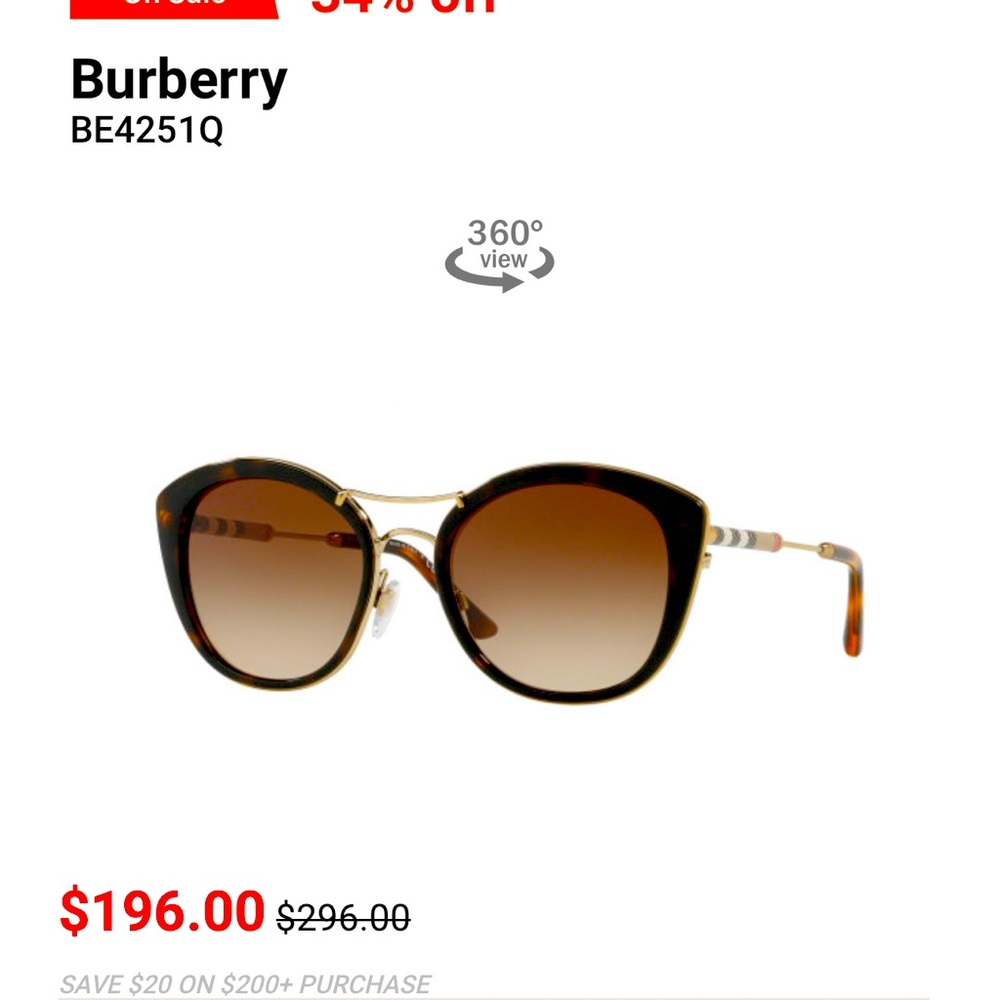 Burberry authentic sunglasses